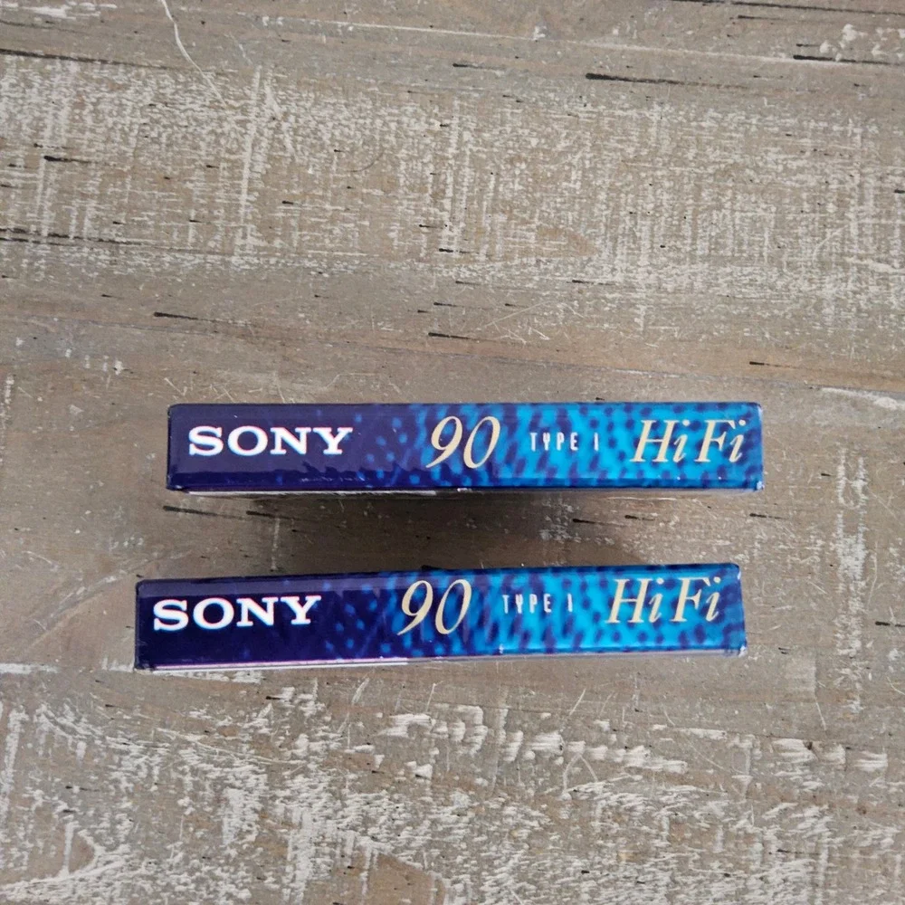 Sony HiFi 90 Normal Bias Type I Blank Cassette Tapes Lot of 2 Sealed VTG
